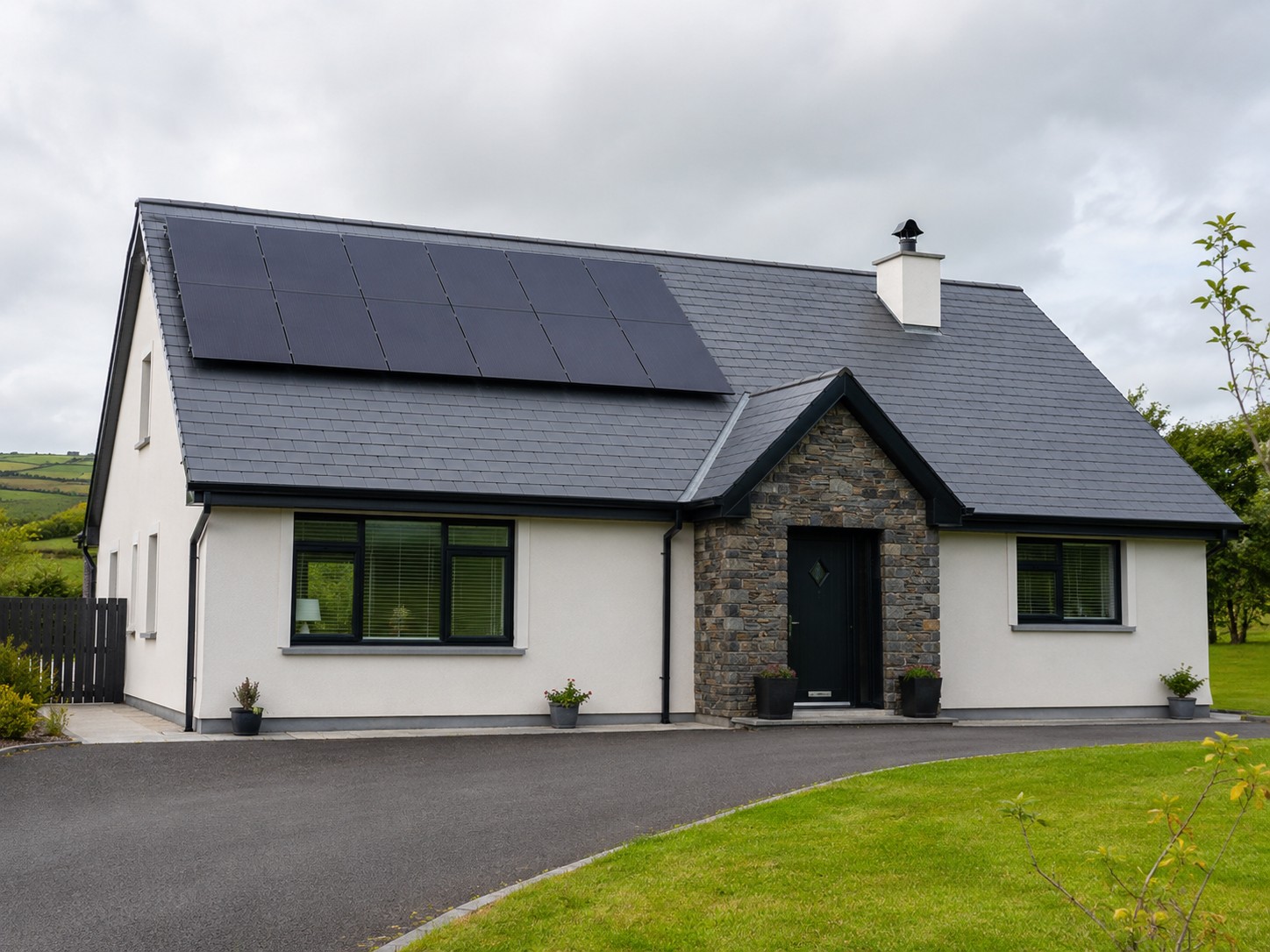 Solar PV panels installed on the roof of a home in Kerry by Keltic